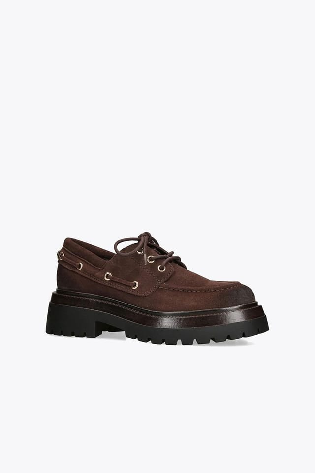 Steve Madden STEVE MADDEN Women's 'Detroit Brown Suede' Suede Flats - 2