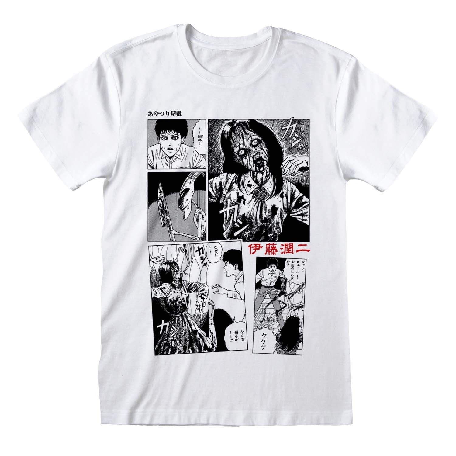 Junji-Ito Junji-Ito Men's Comic Strip T-Shirt in White