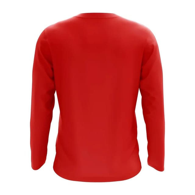Singapore Singapore Men's Personalised Core Football Country Long Sleeve T-Shirt in Red - 2