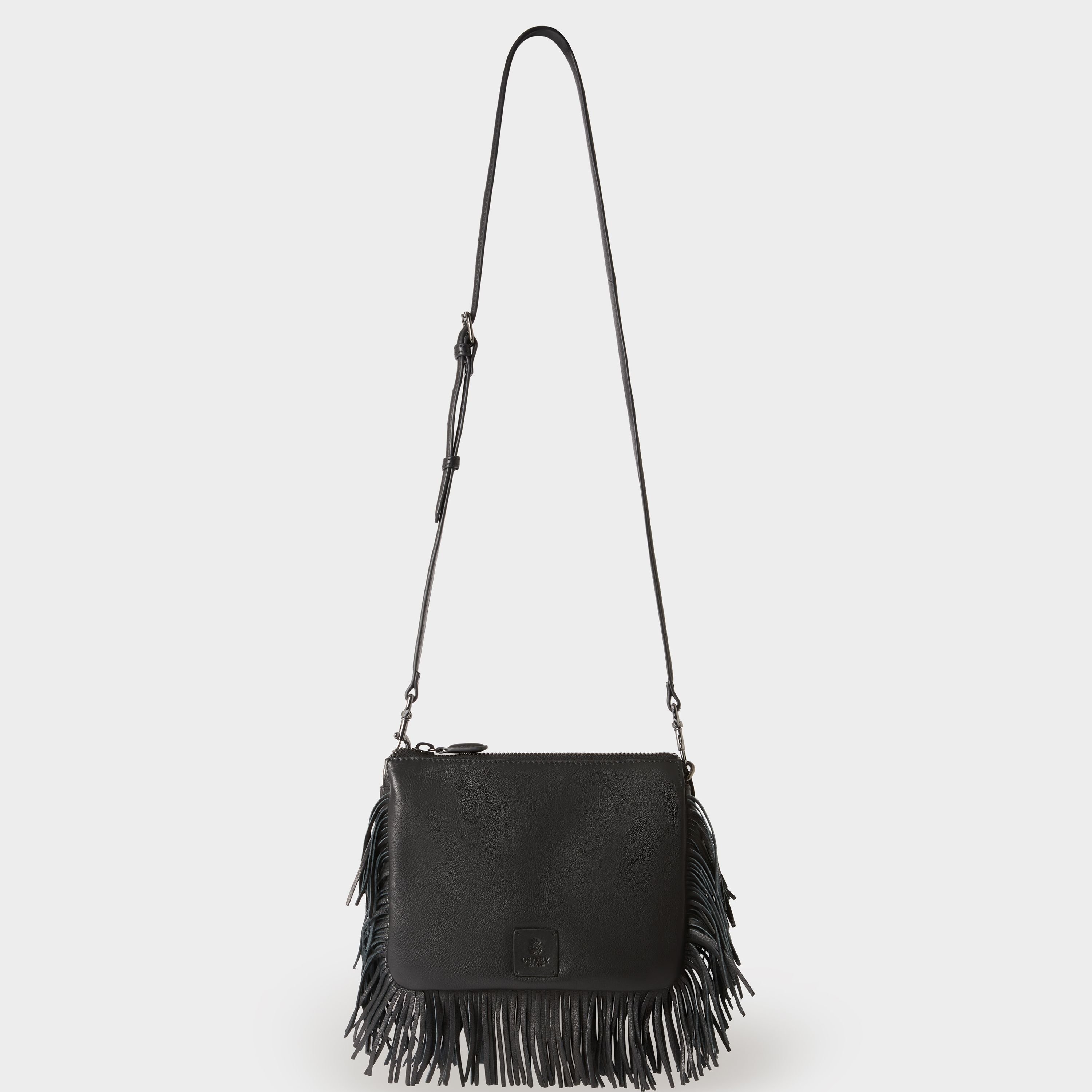 OSPREY LONDON OSPREY LONDON Women's The Faithful Leather Crossbody Bag in Black - 2