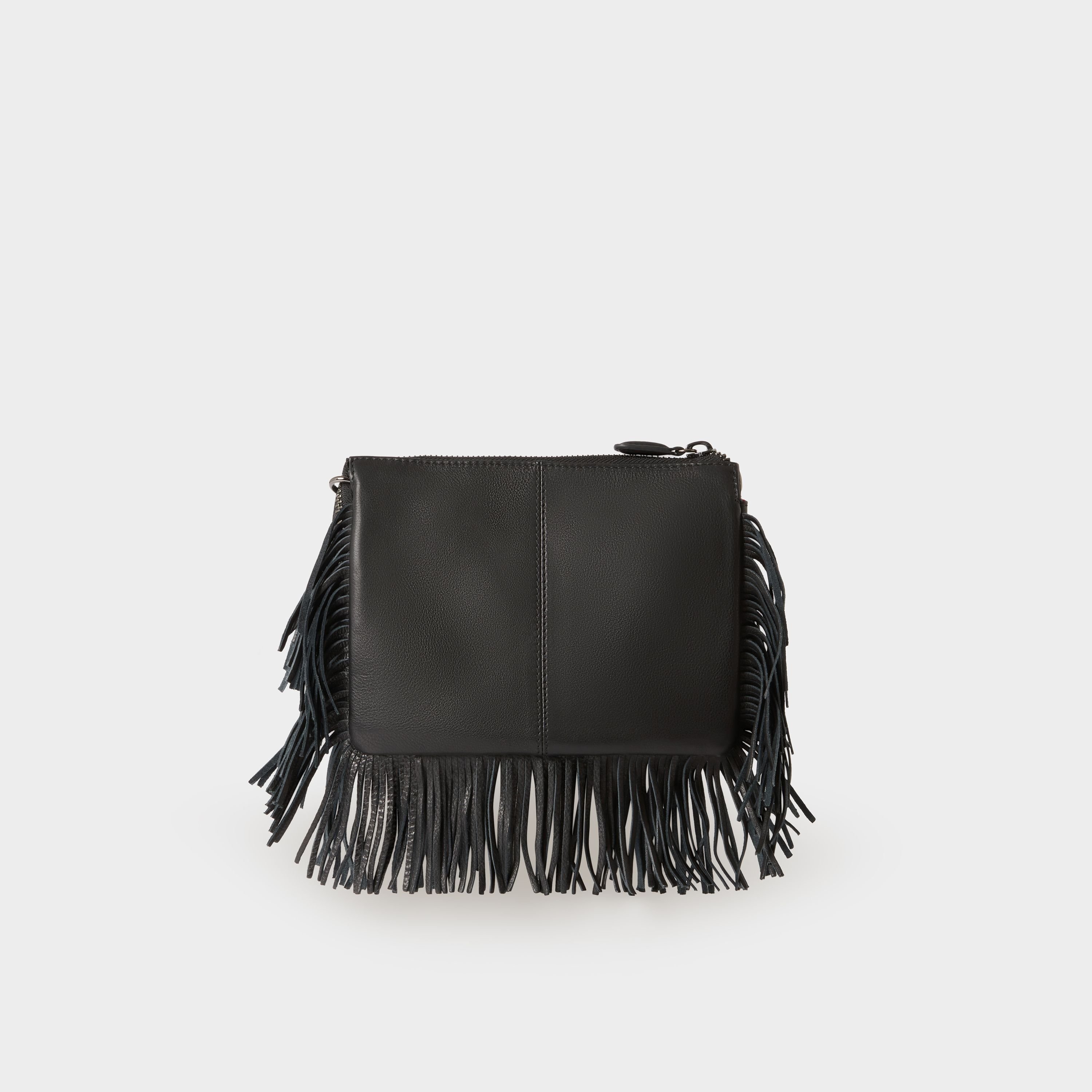 OSPREY LONDON OSPREY LONDON Women's The Faithful Leather Crossbody Bag in Black - 3