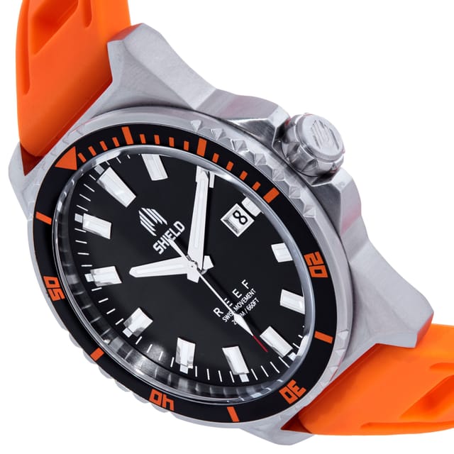 Shield Shield Men's Reef Strap Watch w/Date - Orange - 2