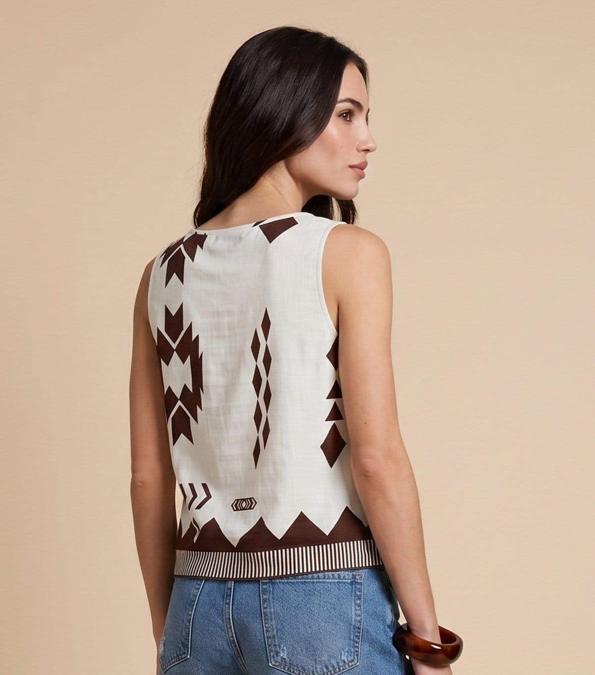 Urban Bliss Women's Geometric Print Sleeveless Top Urban Bliss New Look - 4