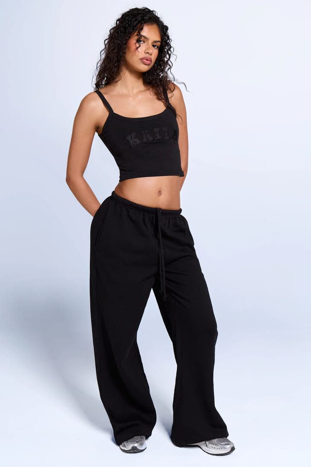 Kaiia Kaiia Logo Cami Vest Top Black - 3
