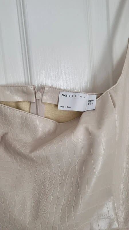 ASOS ASOS Beige Leather Dress Size 14