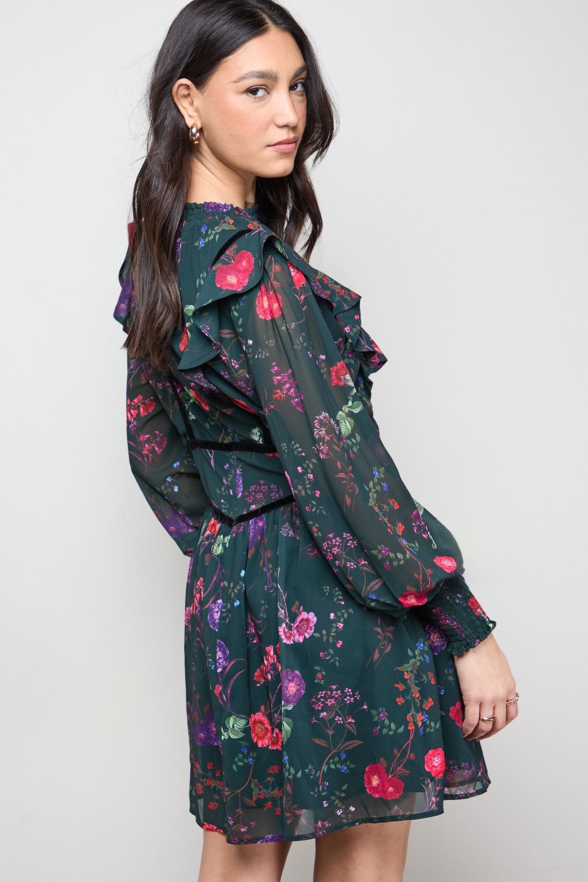 Oasis Oasis Women's Shirred Detail Fit & Flare Mini Dress - 3