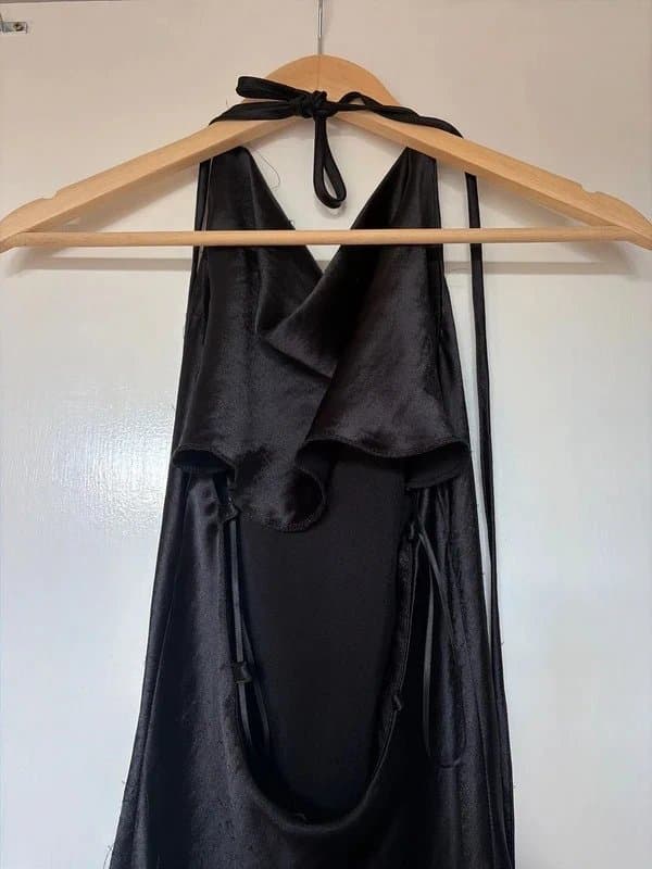 ASOS Halter Cowl Neck Satin Dress