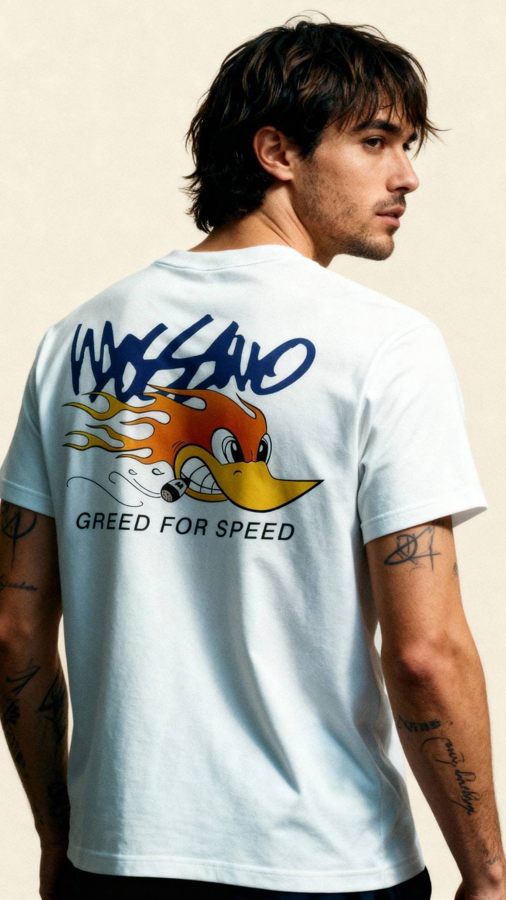 Mossimo Mossimo Men's Greed for Speed T-Shirt in White - 3