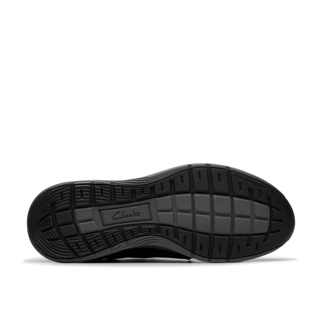 Clarks Clarks Men's Motion Trek PT Black Leather Trainers, Lace Up, Walking - 3