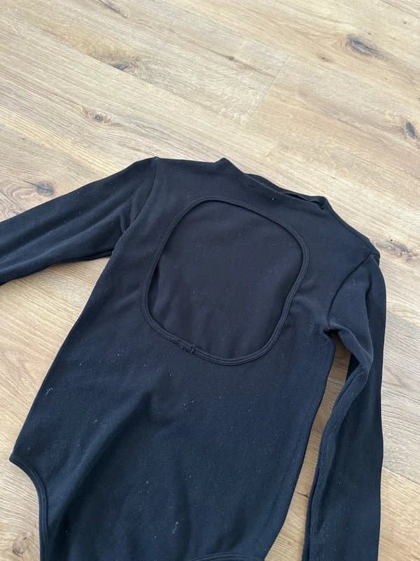 Zara Zara black bodysuit with open back