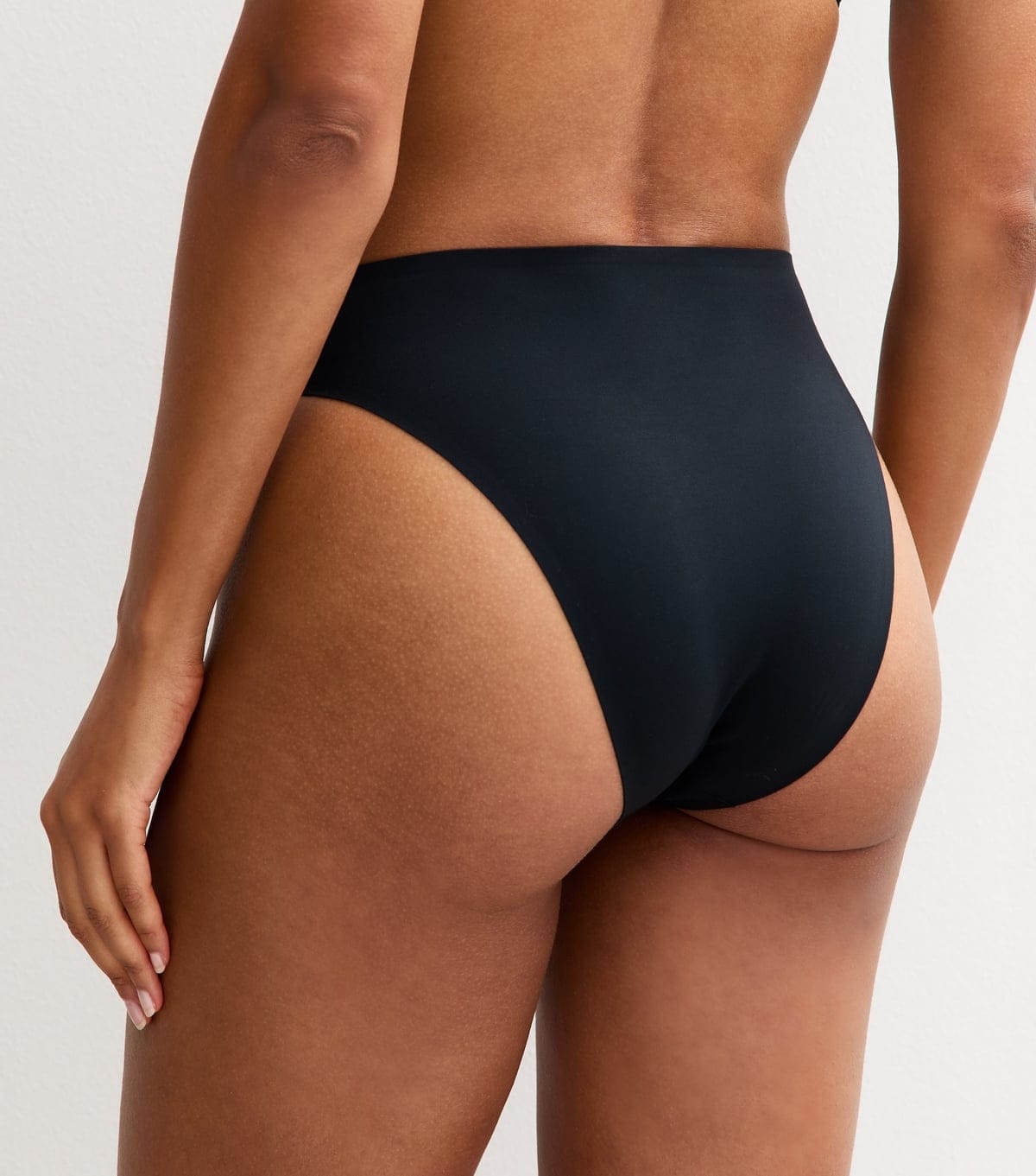 New Look Women's Black Bonded High Waist Brazilian Briefs New Look - 4