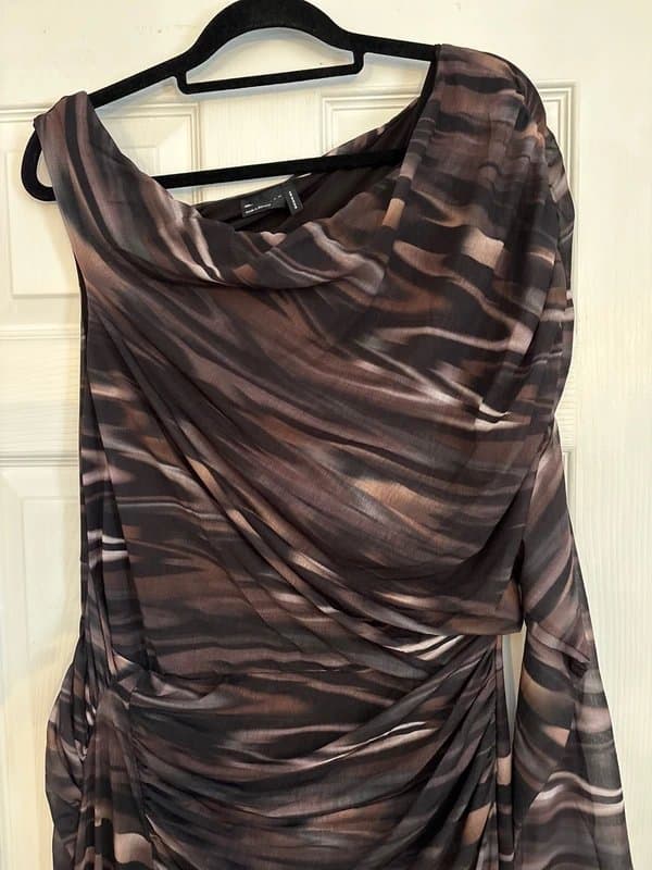 ASOS Women’s Asos Brown’s Asymmetric Midi Dress Size 18 BNWT