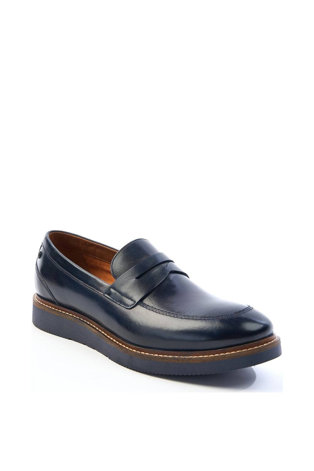 Base London Base London Men's Sid Penny Loafer in Navy - 2