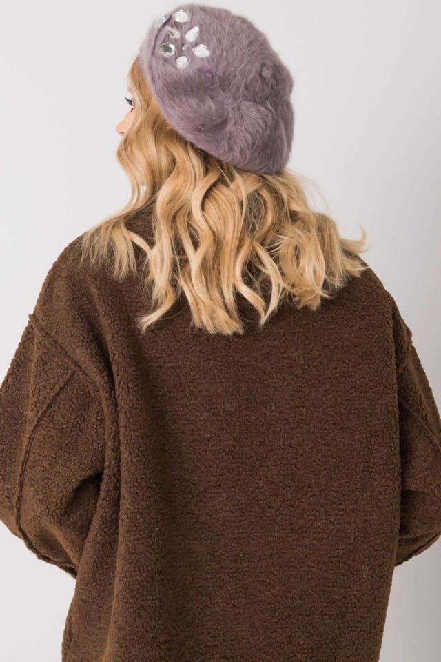 Love Lace Love Lace Women's Beret Hat Classic Wool Blend for Winter Everyday Warm Cozy Style in Violet - 3