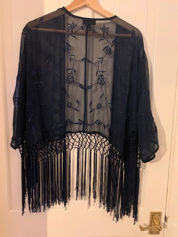 Topshop Topshop navy chiffon kimono