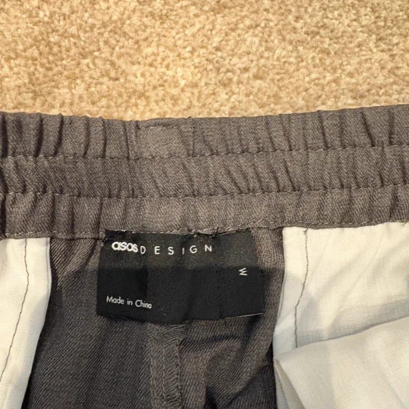 ASOS Grey Checked ASOS Trousers W34