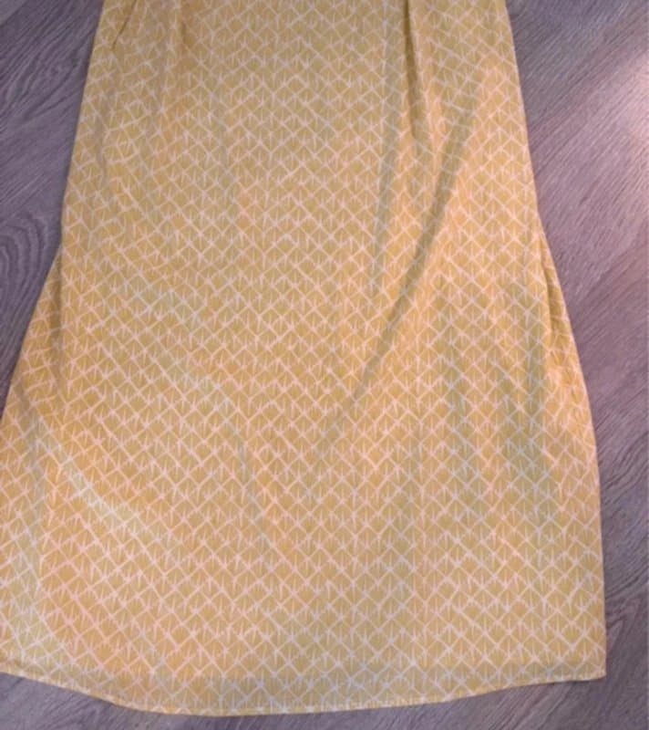 H&M H&M Yellow Frill Midi Dress UK M Summer Holiday Boho Sundress Strappy