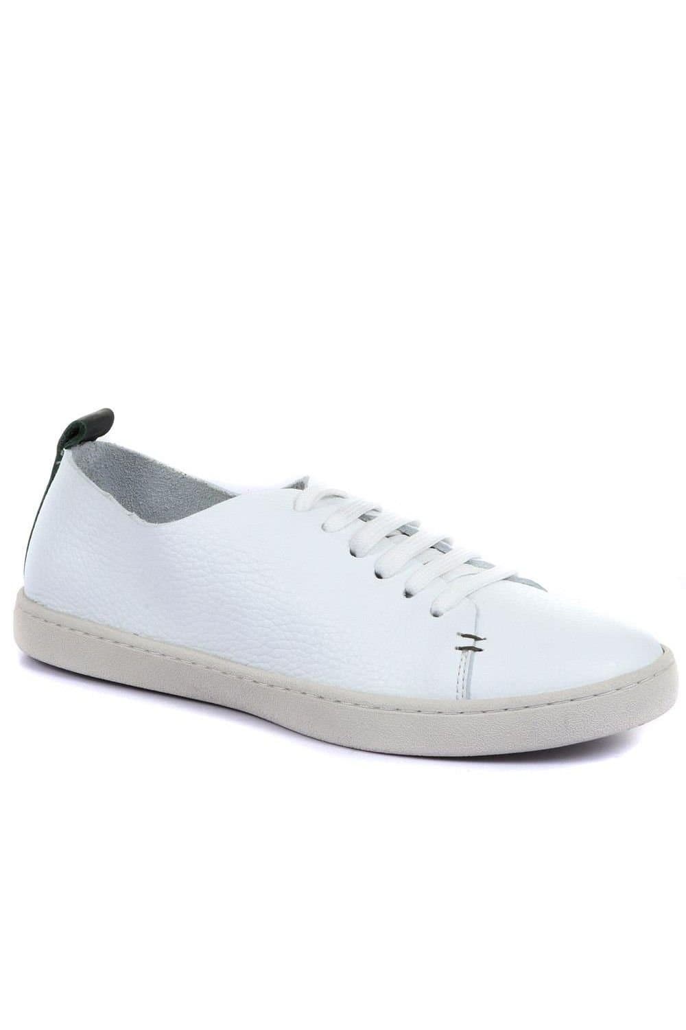 Jones Bootmaker Jones Bootmaker Midwood Women's Leather Trainers in White