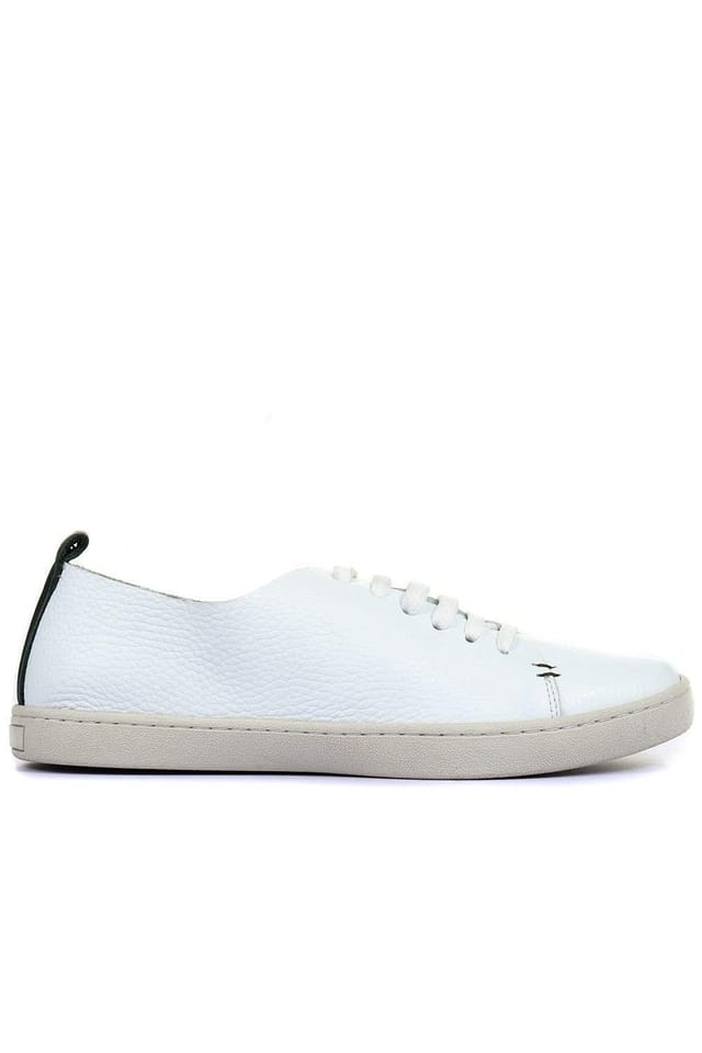 Jones Bootmaker Jones Bootmaker Midwood Women's Leather Trainers in White - 2
