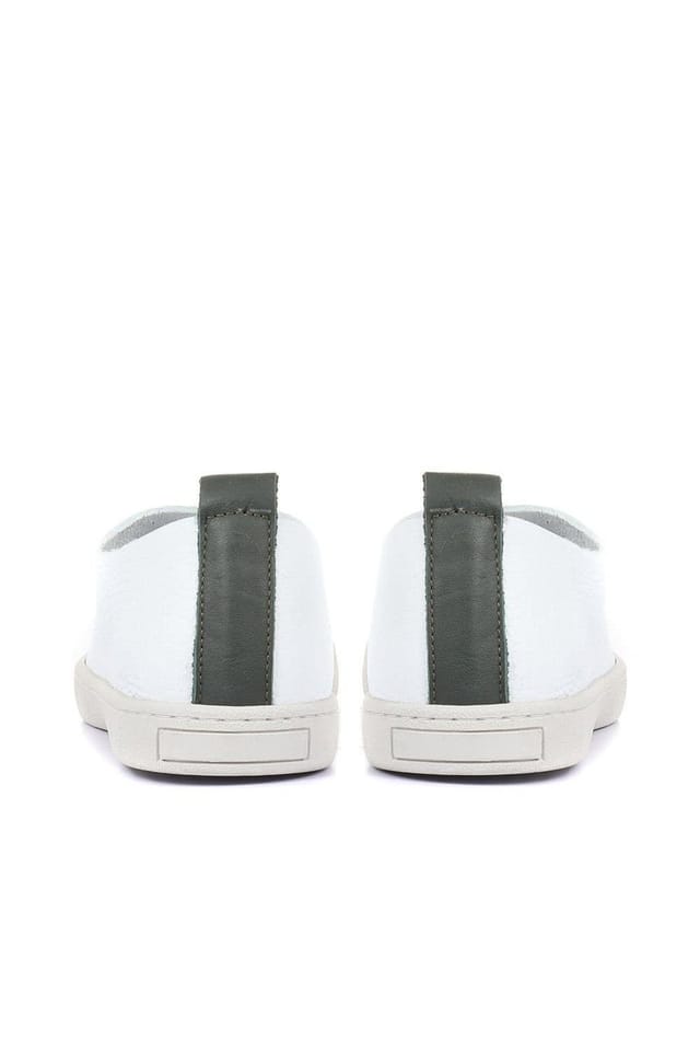 Jones Bootmaker Jones Bootmaker Midwood Women's Leather Trainers in White - 3