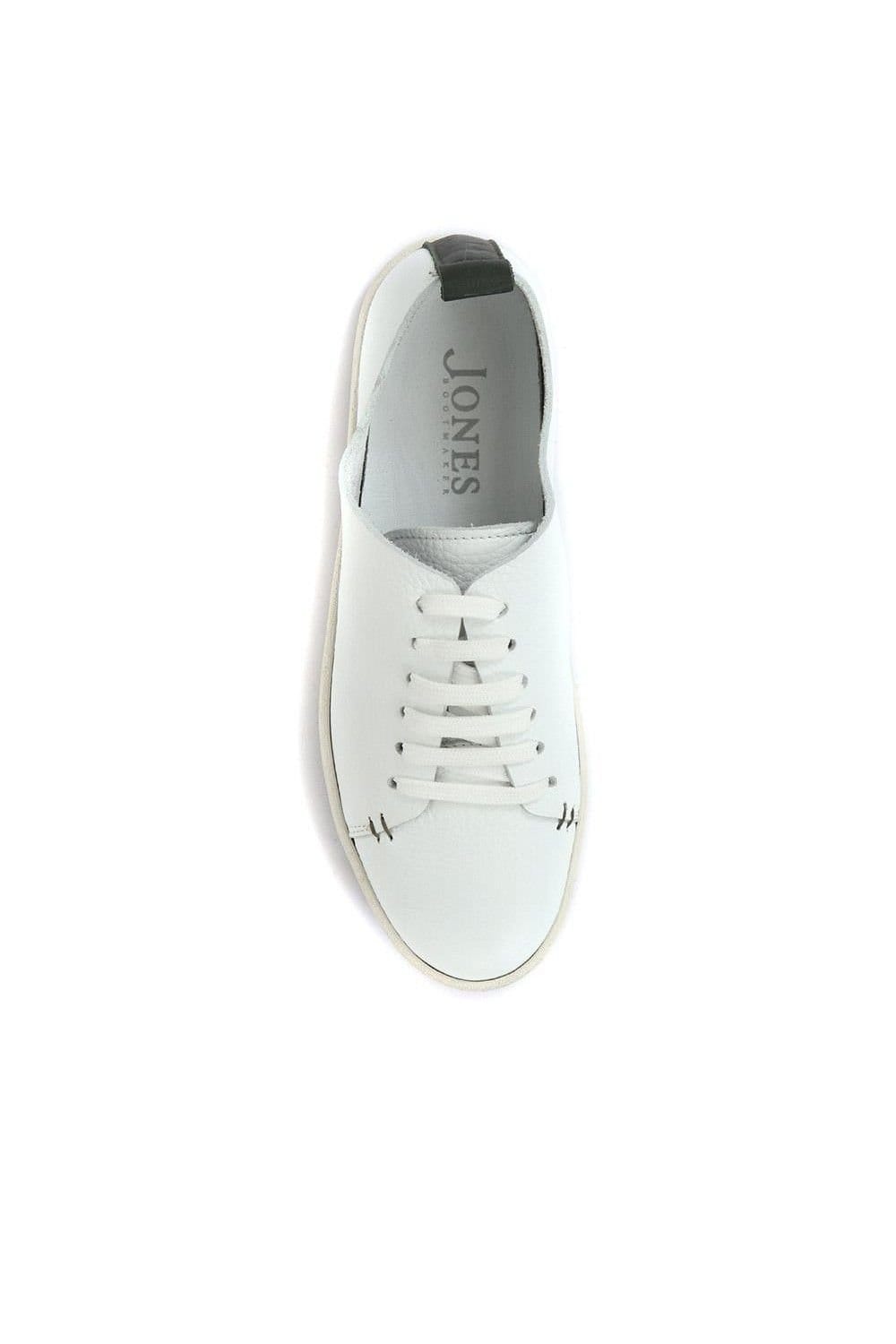 Jones Bootmaker Jones Bootmaker Midwood Women's Leather Trainers in White - 4