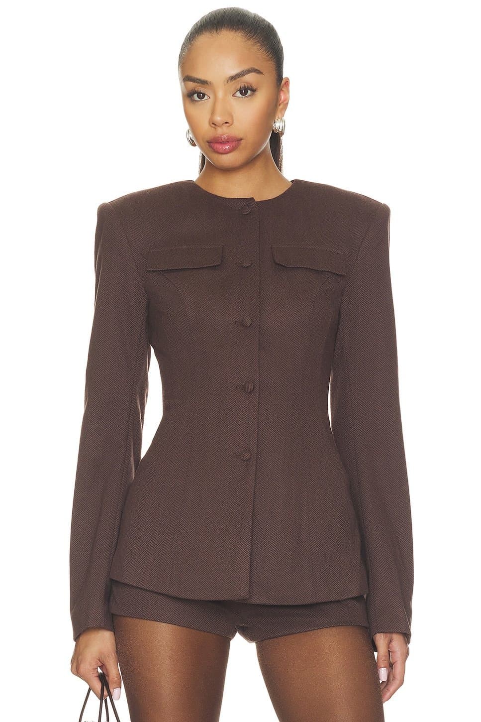 revolve Trina Collarless Blazer
