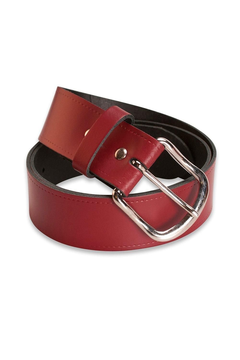 Hawkdale Hawkdale Men's 1.5" Genuine Leather Belt in Red - 1