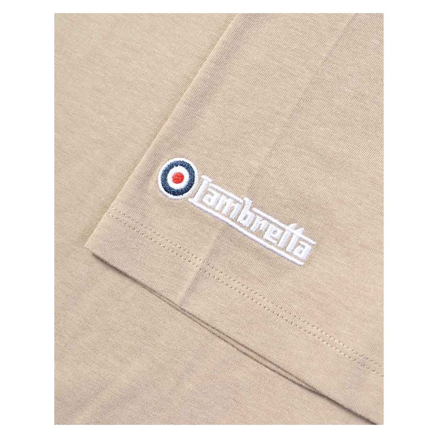 Lambretta Lambretta Men's Chest Stripe T-Shirt in Light Brown - 4