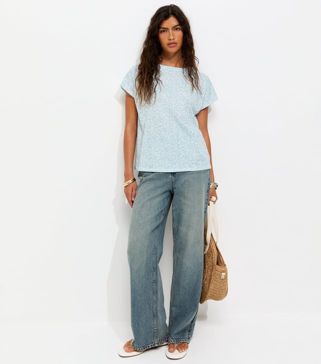 New Look Women's Blue Ditsy Grown On Tee New Look - 3