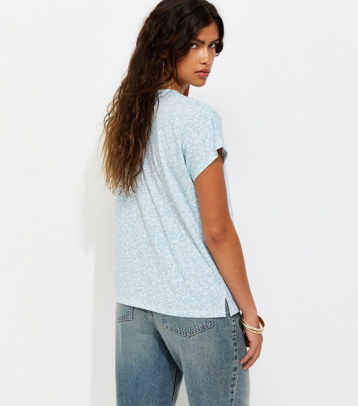 New Look Women's Blue Ditsy Grown On Tee New Look - 4