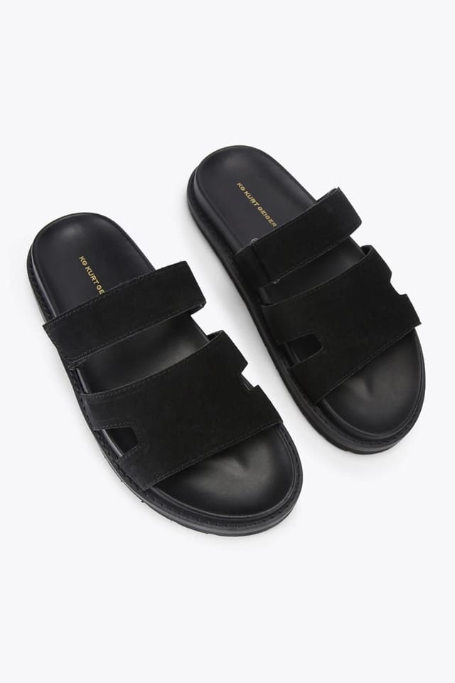 KG Kurt Geiger KG Kurt Geiger Men's 'Palermo' Suede Sandals in Black - 2