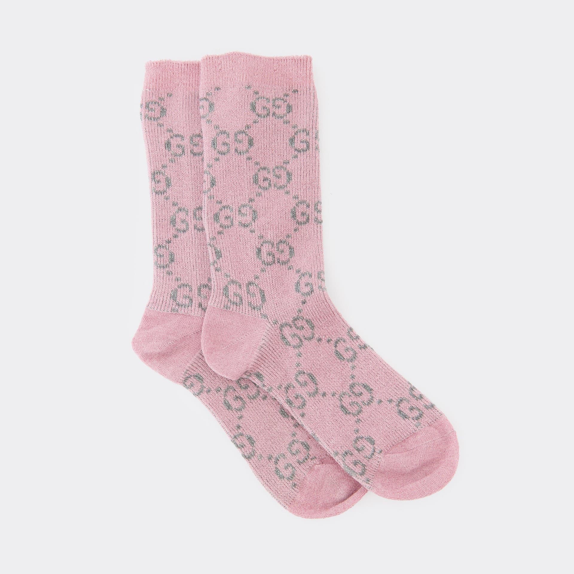 EGO Grey Logo Detail Ankle Socks In Pink, Women's Size UK 0