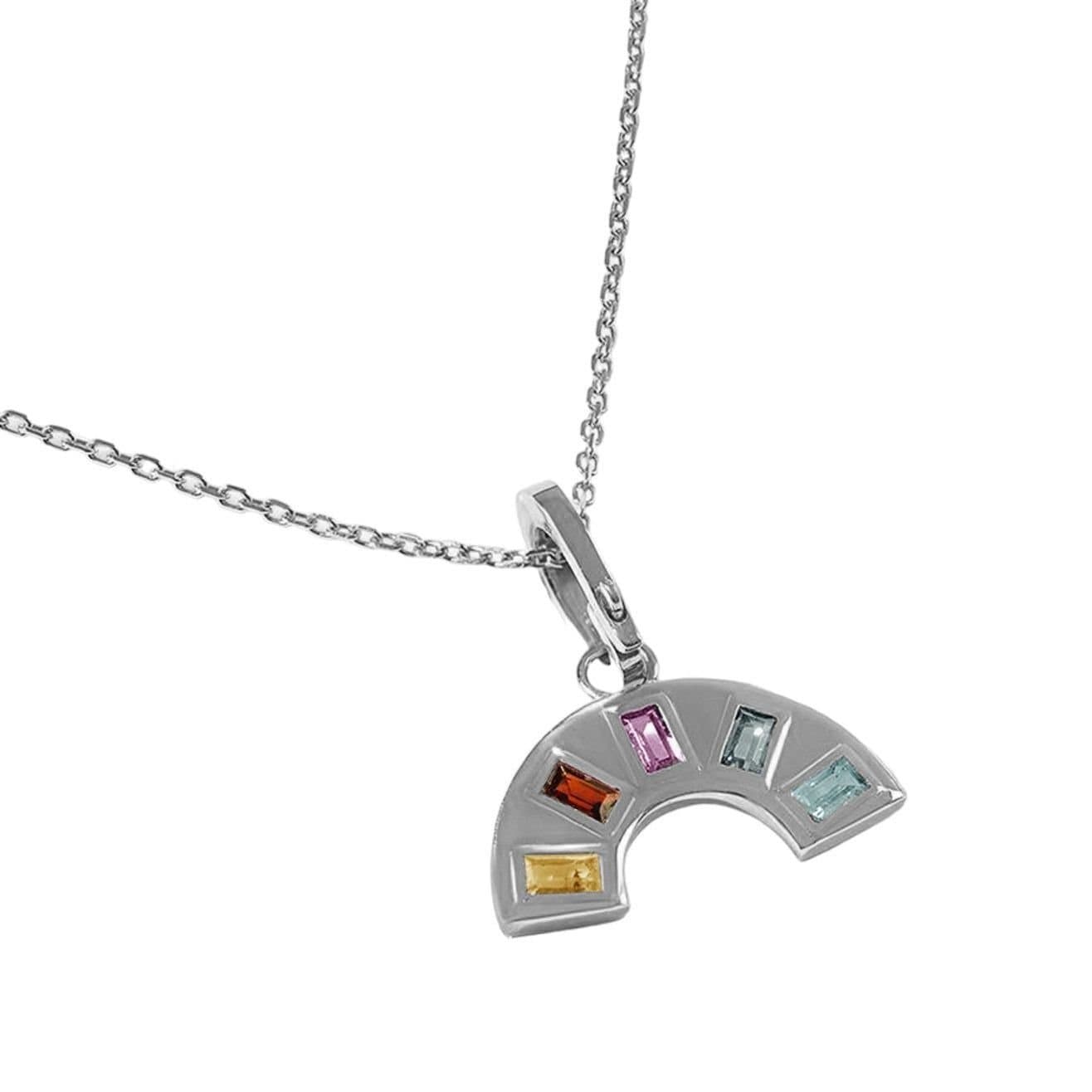 Gold Trip Gold Trip Women's Rainbow Pendant in Silver