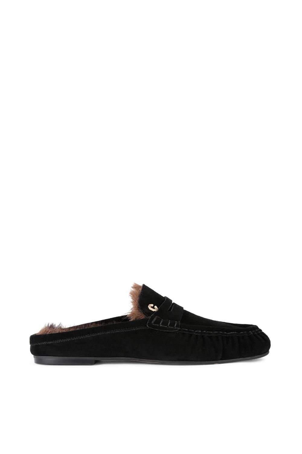 Carvela Carvela Black Suede Flats with Fur Lining