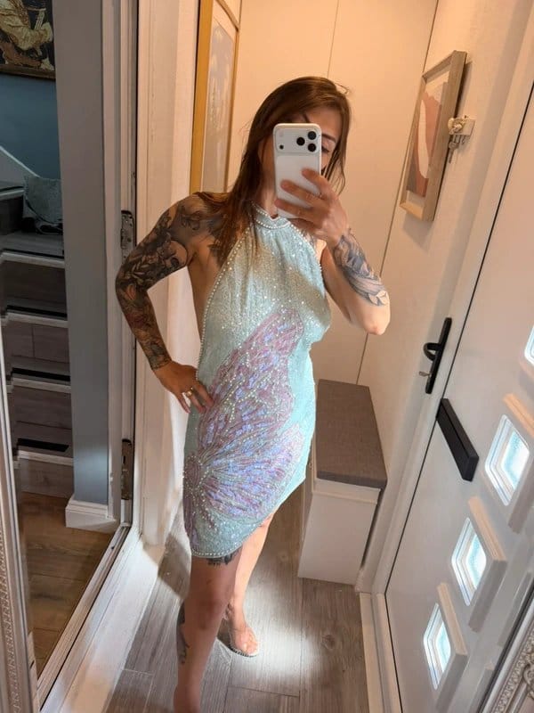 ASOS Design ASOS Design Sequin and Pearls Mini Dress Size 12 In gorgeous sexy backless dress - 1