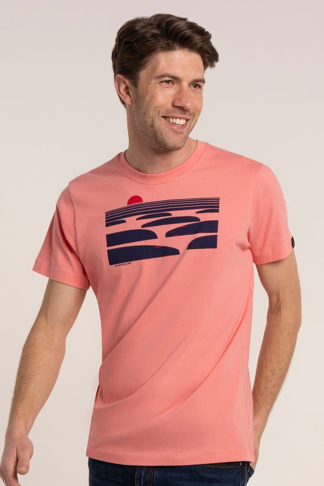 Brakeburn Brakeburn Men's Oxendon T-Shirt In Pink