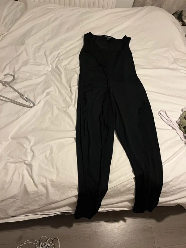 PLT Black Jersey Jumpsuit