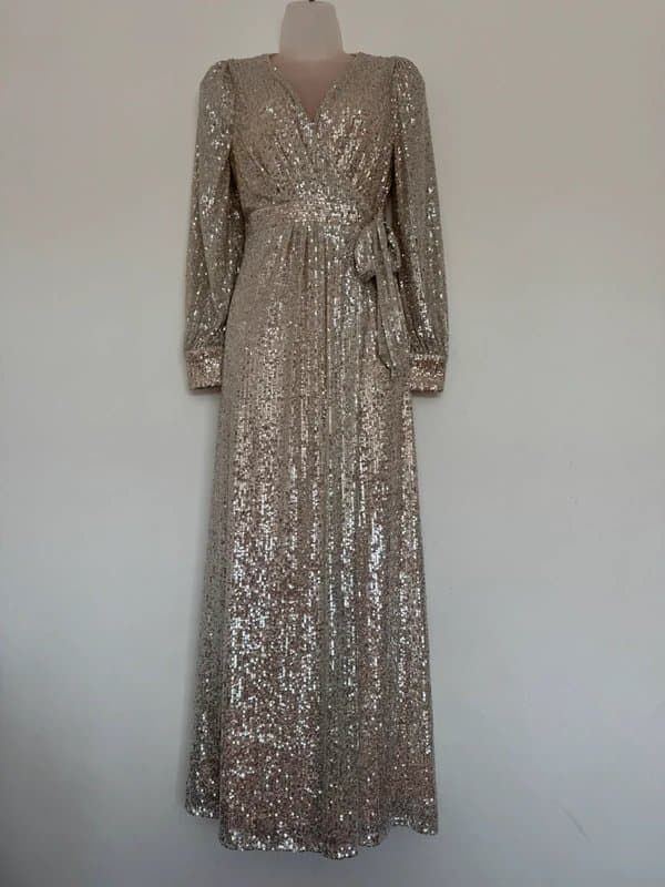 Phase Eight * NEW * Phase Eight Petite Amily Sequin Maxi Dress Wrap- RRP 219 - UK 10