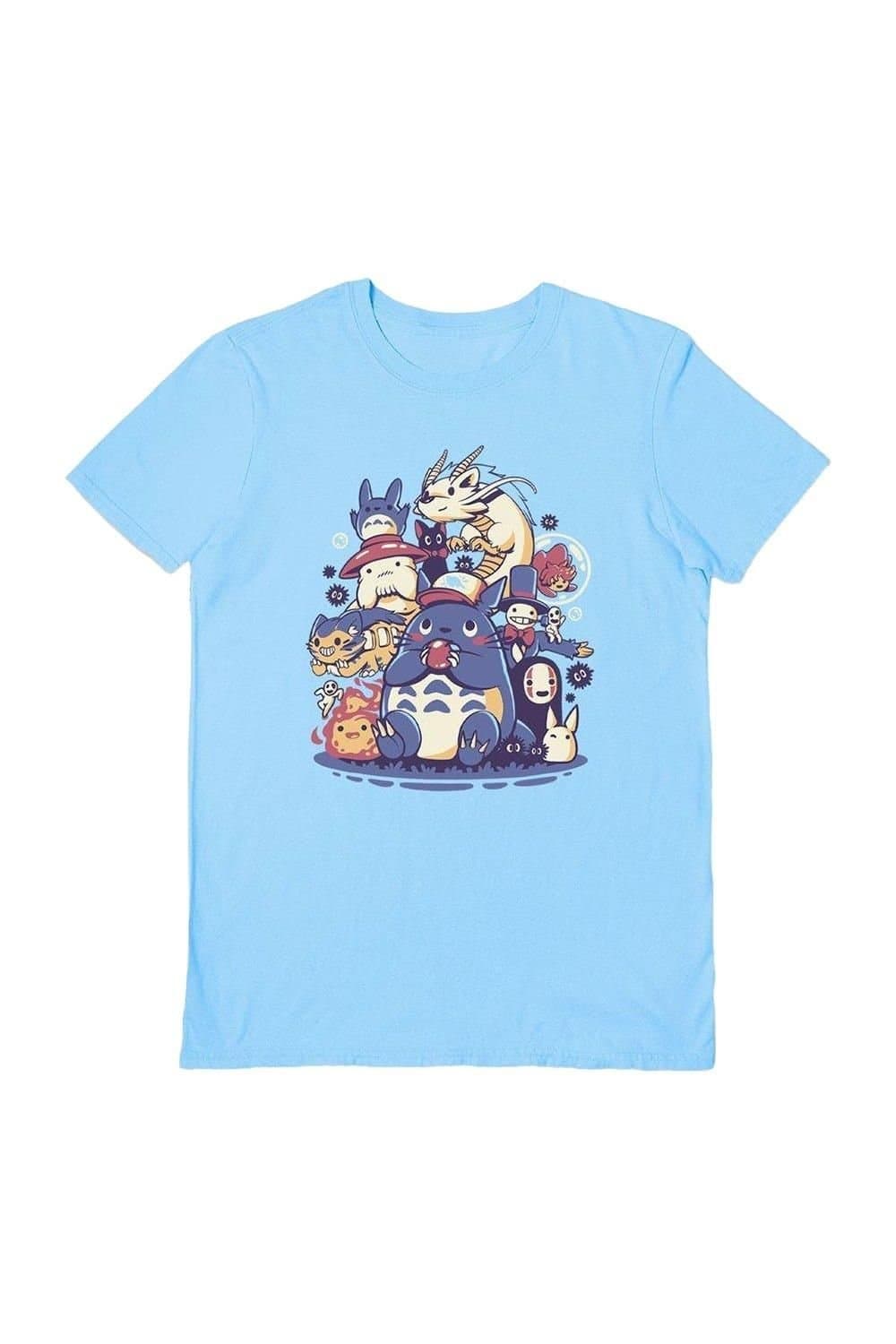 Ilustrata Ilustrata Men's Creatures Spirits & Friends T-Shirt in Light Blue