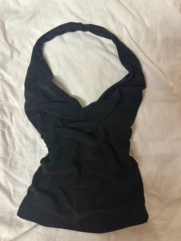 Bershka bershka draped halter top