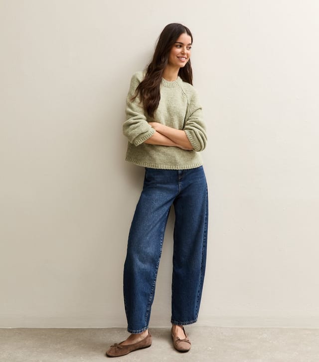 New Look Women's Light Green Wide Sleeve Raglan Jumper New Look - 3