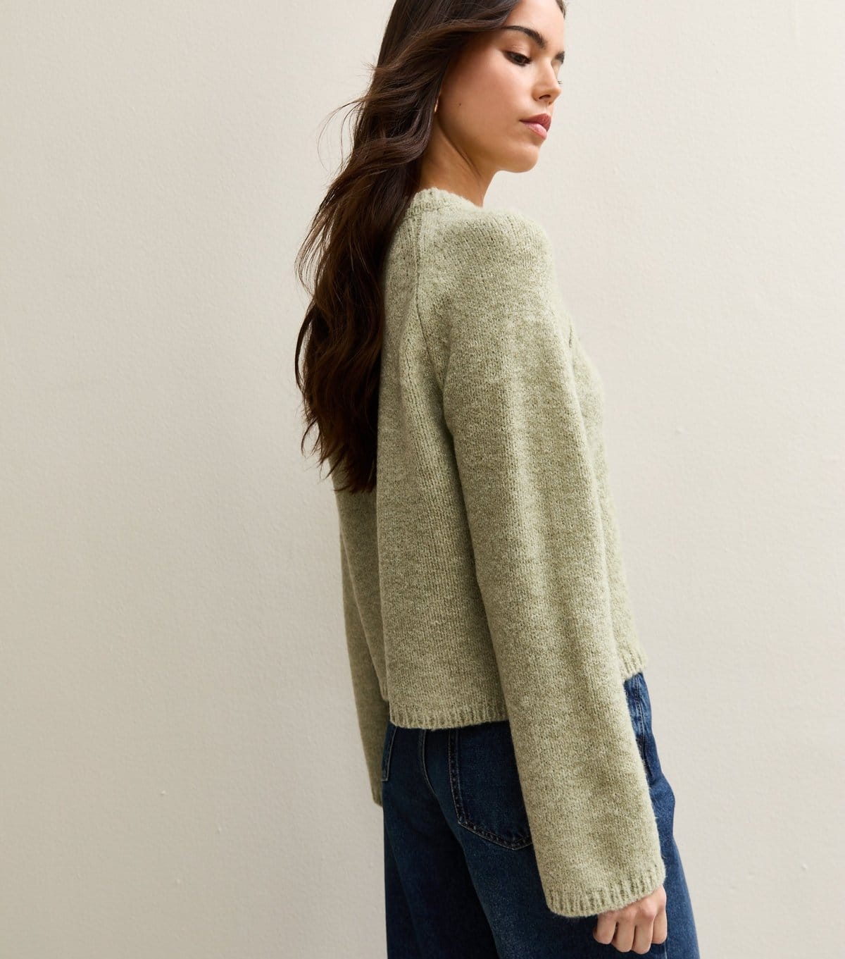 New Look Women's Light Green Wide Sleeve Raglan Jumper New Look - 4