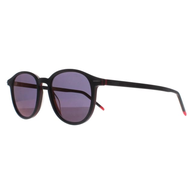 HUGO HUGO Men's Round Black Red Mirror HG 1169/S - 2