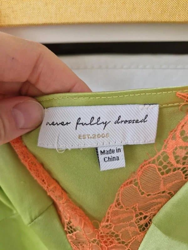 Never Fully Dressed Never fully dressed women's Lime and Coral Lily dress size 8