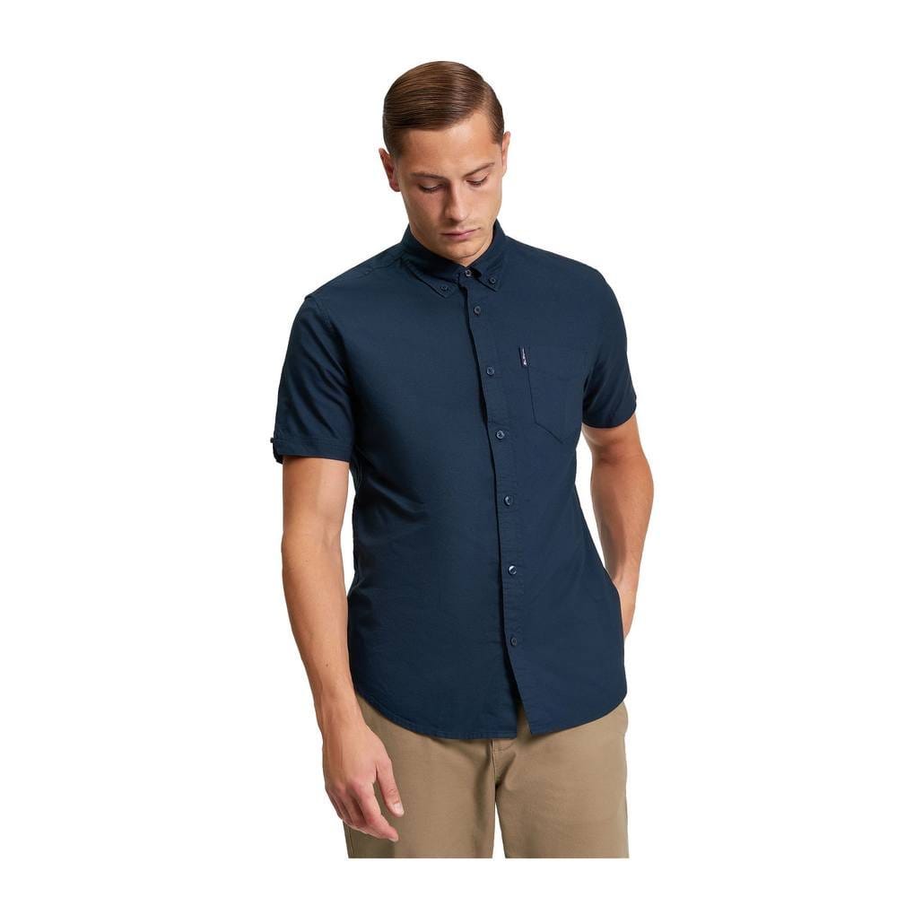 Ben Sherman Ben Sherman Men's Signature Oxford Short-Sleeved Shirt in Dark Navy - 4