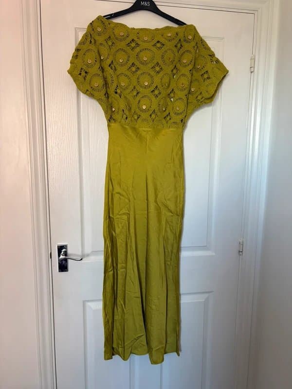 Never Fully Dressed Never Fully Dressed olive green Tilly shell maxi dress
