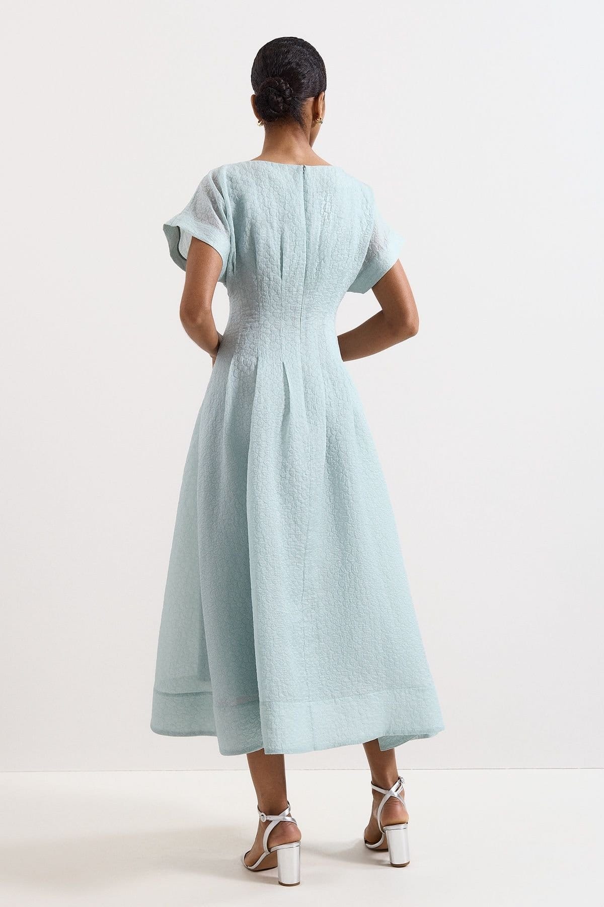 Phase Eight Phase Eight Women's Laya Boat Neck Midi Dress in Pale Blue - 4