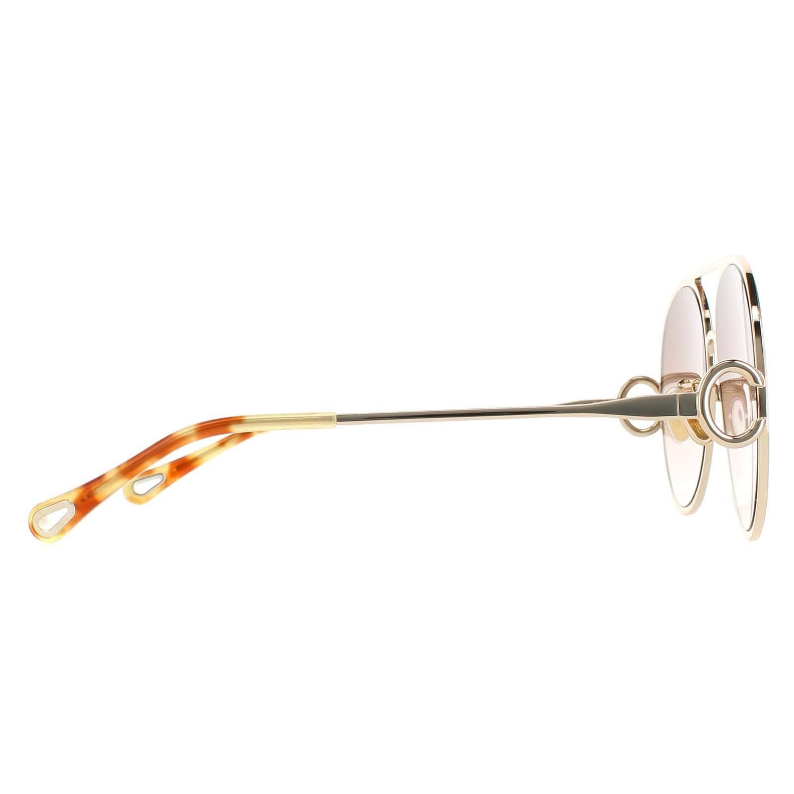 Chloé Chloé Women's Aviator Gold Blue Brown Gradient CH0145S Sunglasses - 4