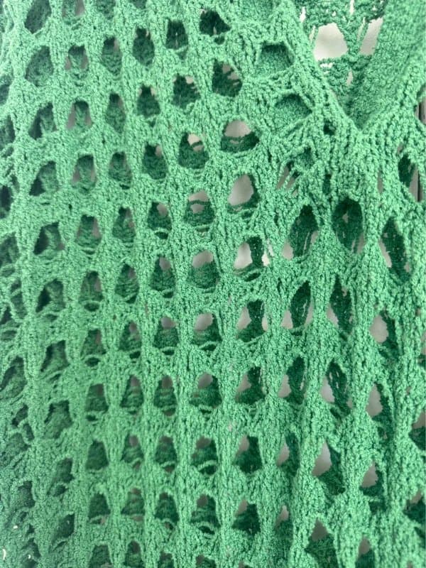 ASOS Design ASOS Design Green Knit Crochet Beach Shirt Oversized S
