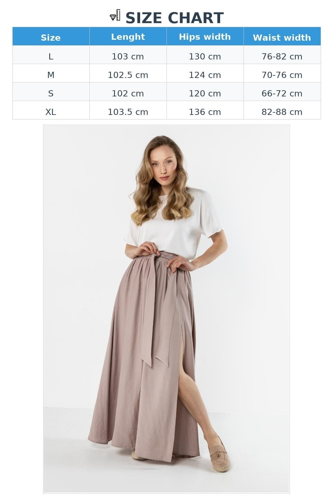 Love Lace Love Lace Women's High Waist Flowing Maxi Skirt with Tie Belt in Dusty Pink - 4
